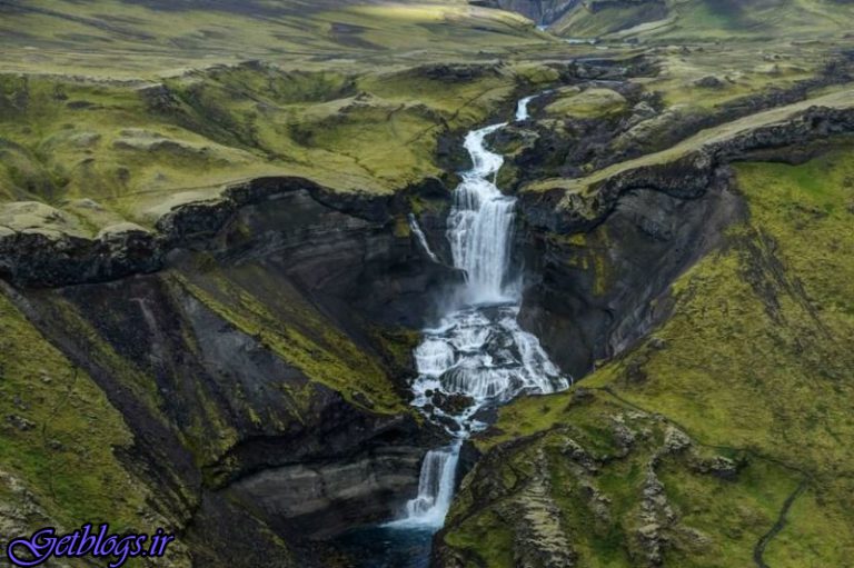 همسایگی آبشار و آتشفشان در تصویر روز نشنال جئوگرافیک